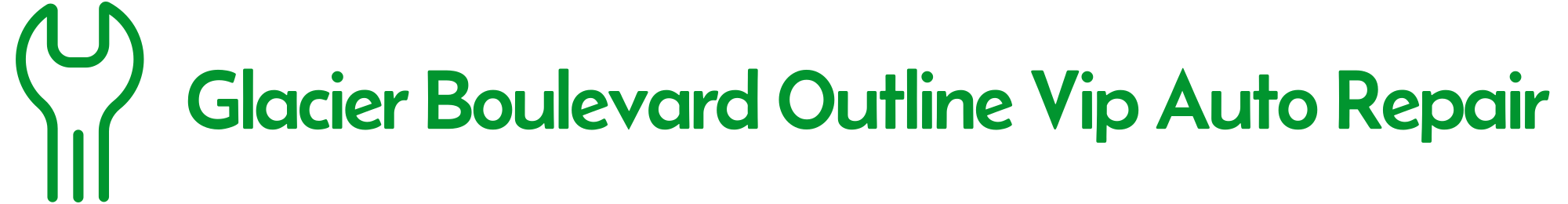 glacier boulevard outline vip auto repair logo